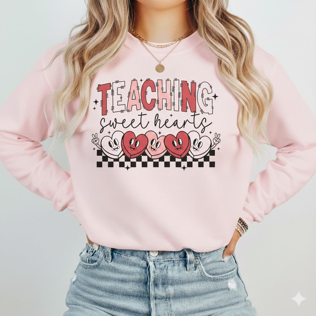 Teaching Sweethearts Shirt - Retro Teacher Valentine T-shirt
