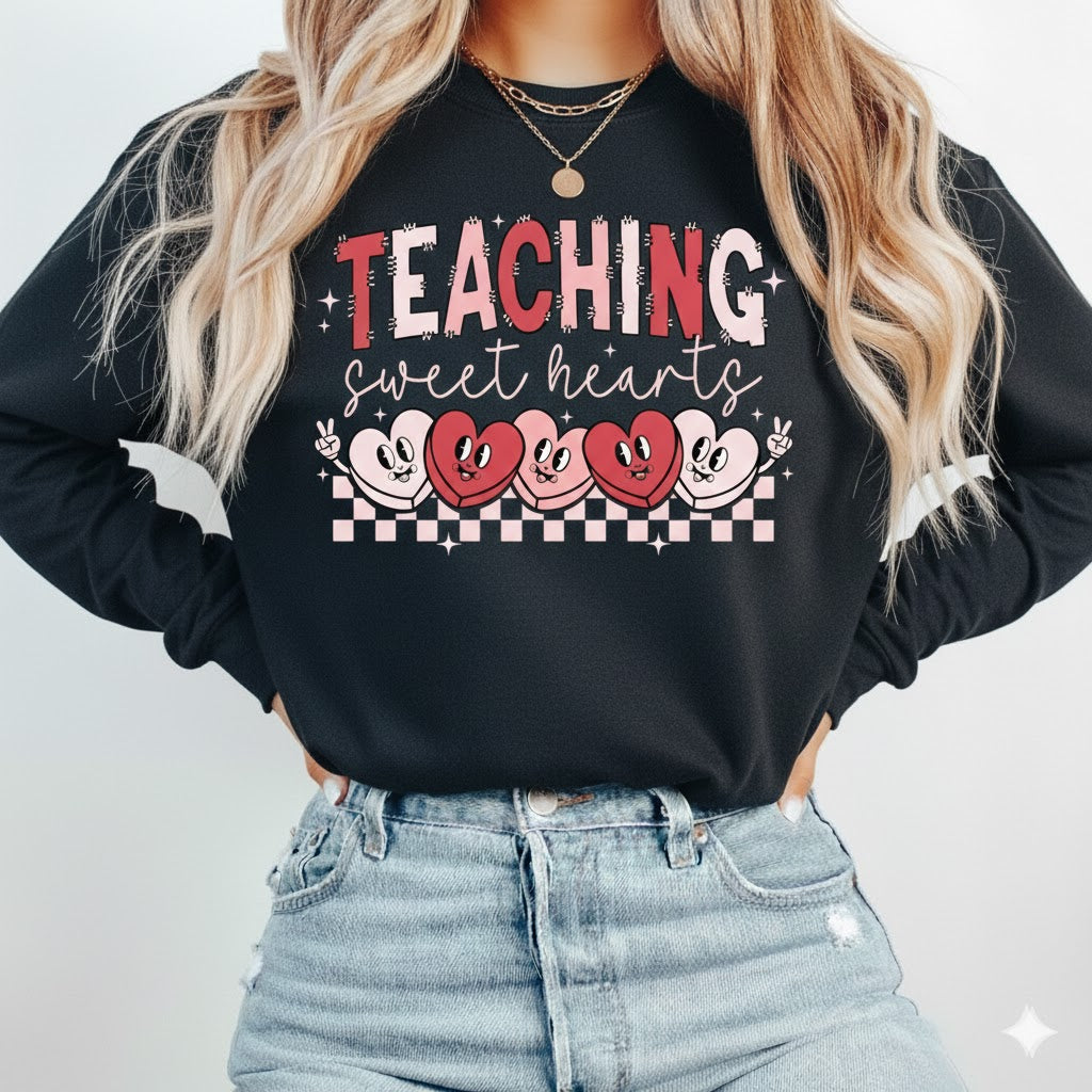 Teaching Sweethearts Shirt - Retro Teacher Valentine T-shirt